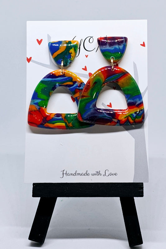 Primary Color Polymer Clay Earrings