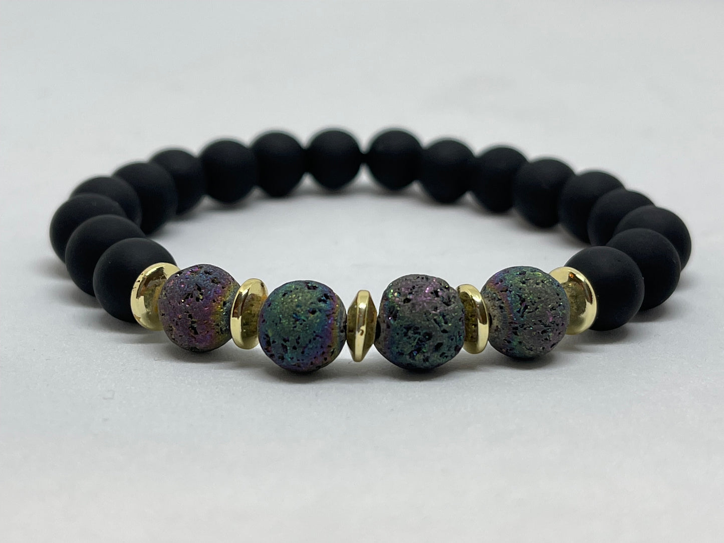 AB Lava Stone Stretch Bracelet